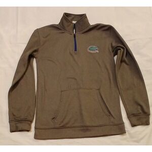 Florida Gators Quarter Zip Pullover Sweatshirt Knights Apparel Mens Small Gray‎